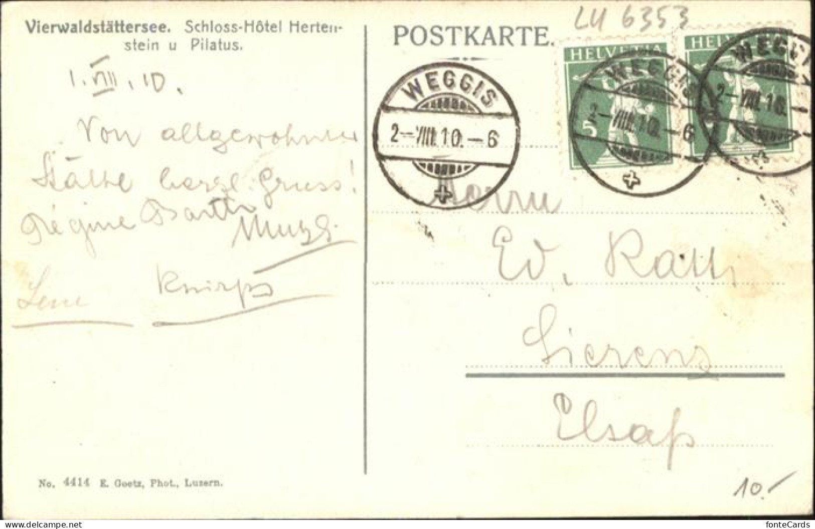 10957740 Hertenstein LU Schloss Hotel Pilatus Hertenstein - Other & Unclassified