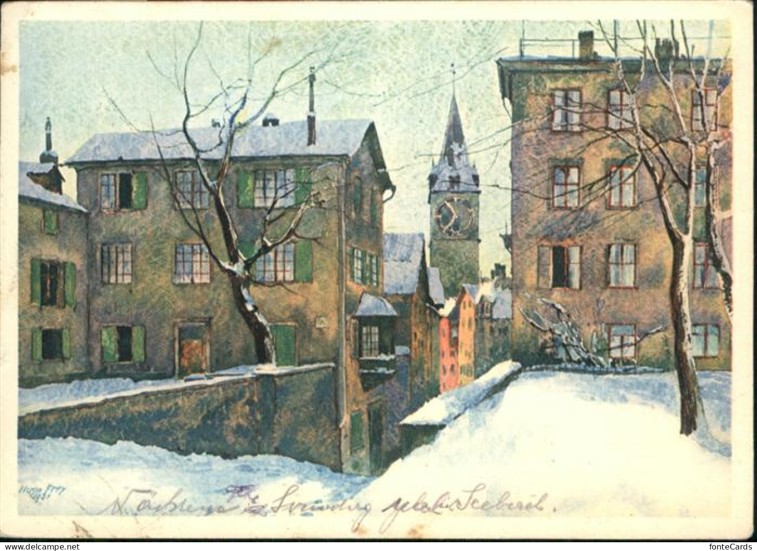 10957677 Zuerich Pfalzgasse Kuenstler Hugo Frey Zuerich - Other & Unclassified