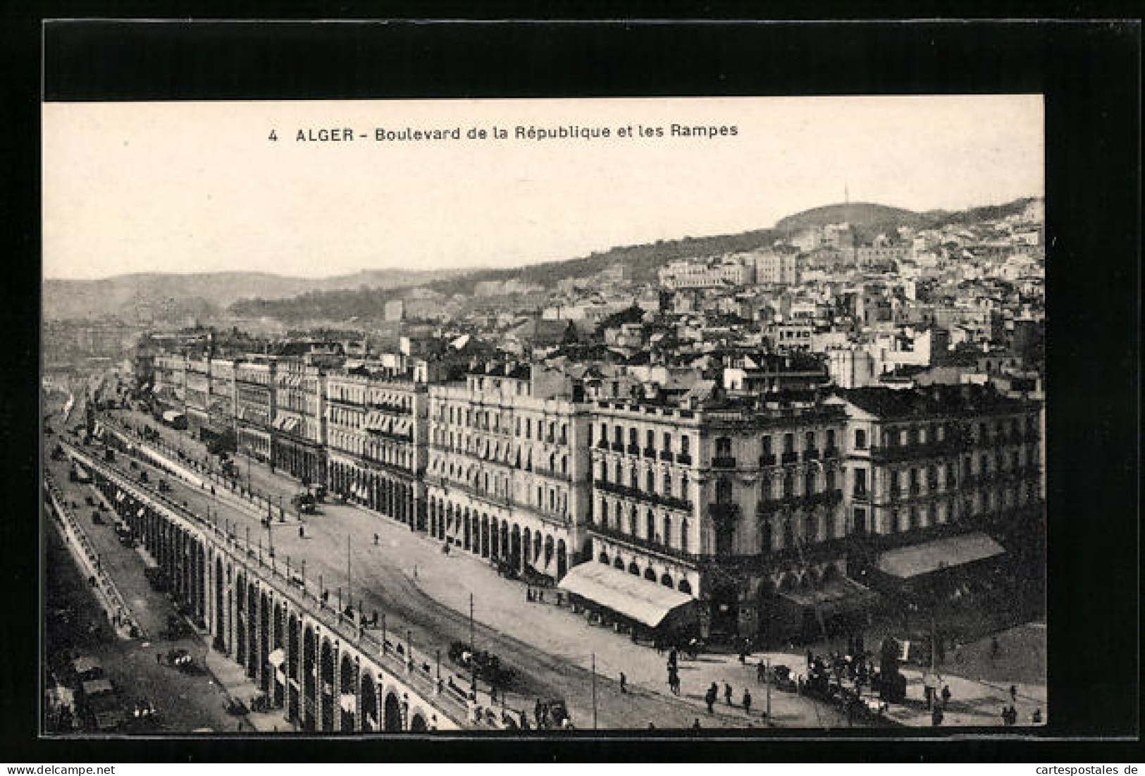 CPA Alger, Boulevard De La République Et Les Rampes  - Algiers