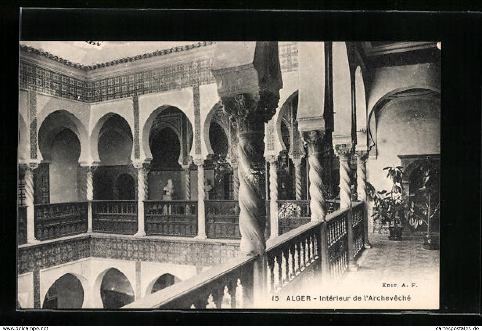 CPA Alger, Intérieur De L`Archevêché  - Alger