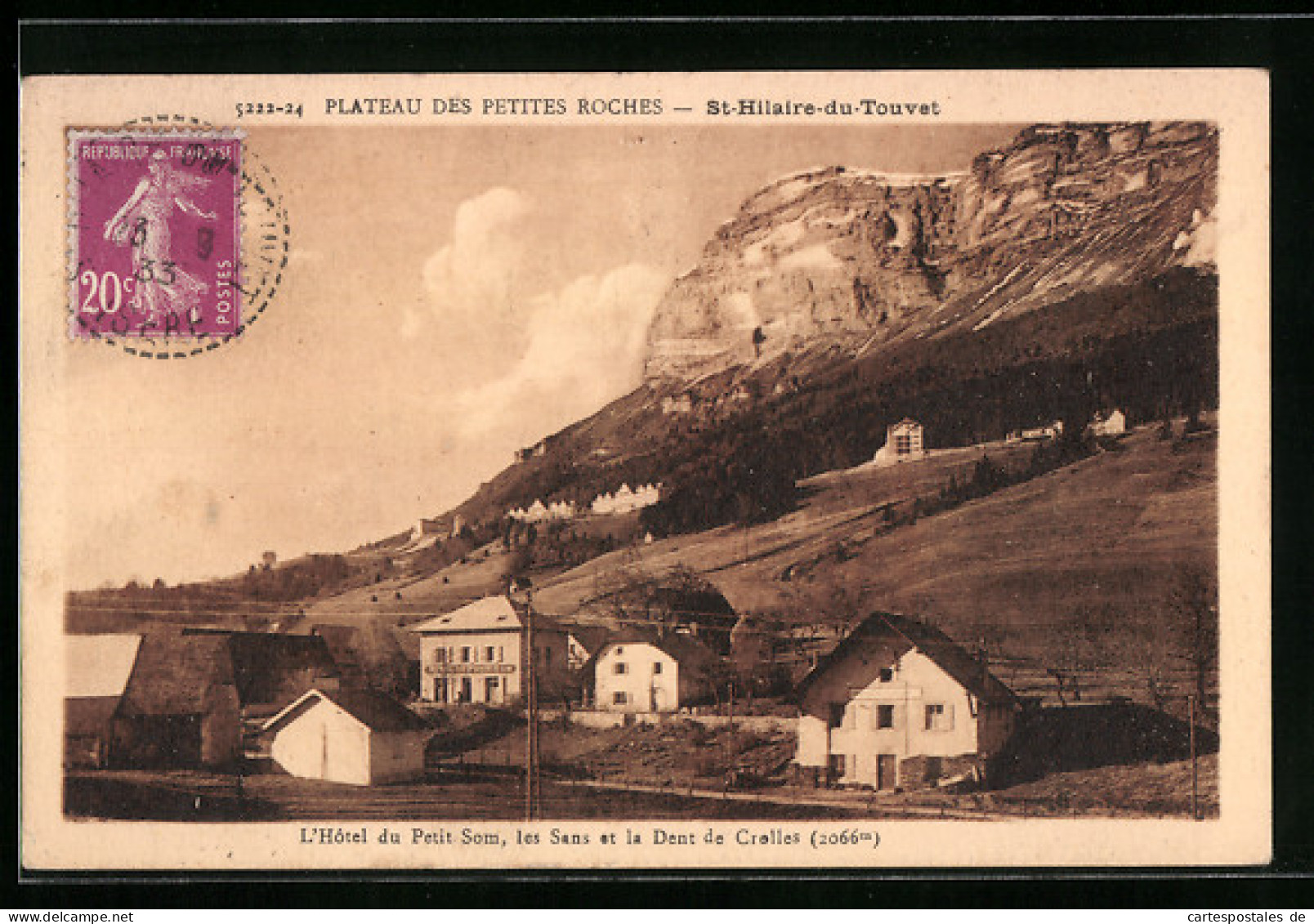 CPA Saint-Hilaire-du-Touvet, Plateau Des Petites Roches, L`Hotel Du Petit Som, Les Sans Et La Dent De Crolles  - Saint-Hilaire-du-Touvet