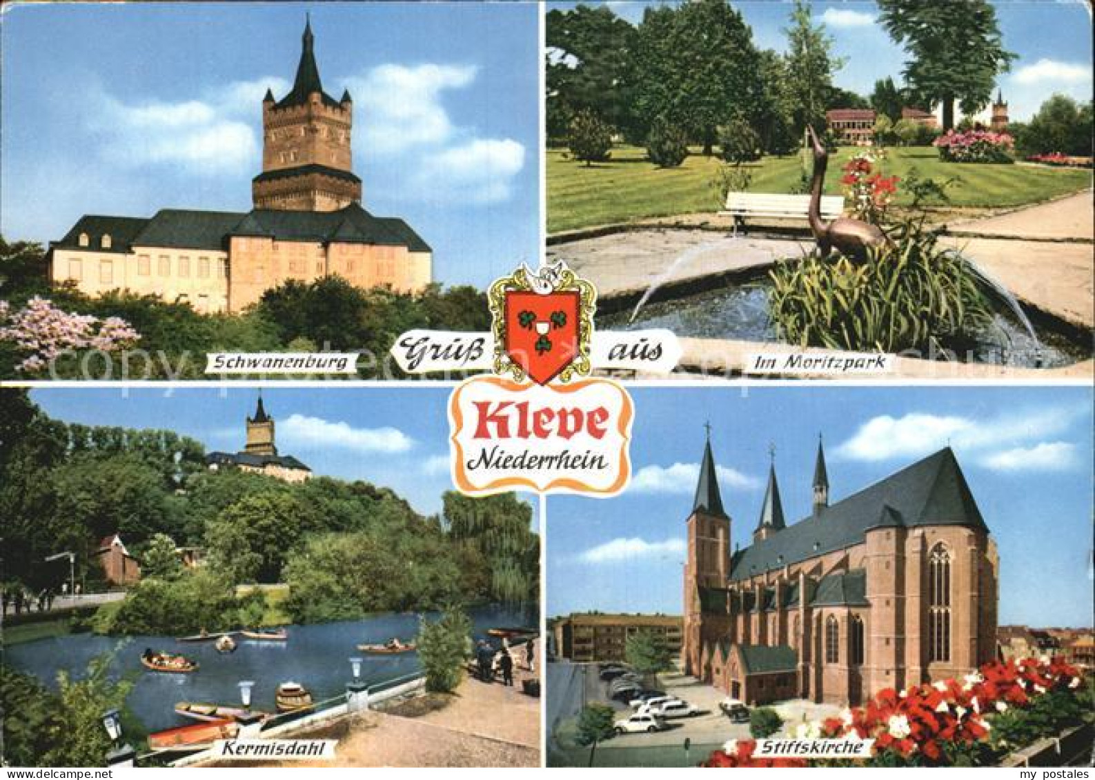 72520991 Kleve Schwanenburg Moritzpark Kermisdahl Stiftskirche Kleve - Kleve