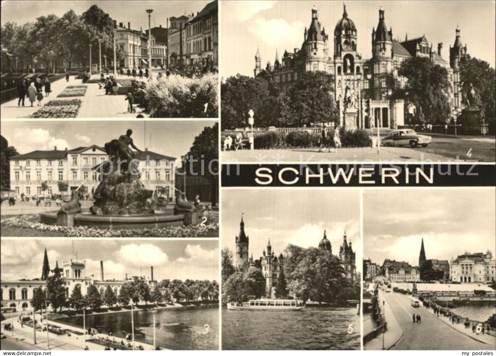 72520946 Schwerin Mecklenburg Schiffbruechigendenkmal Pfaffenteich Schloss Alter - Schwerin