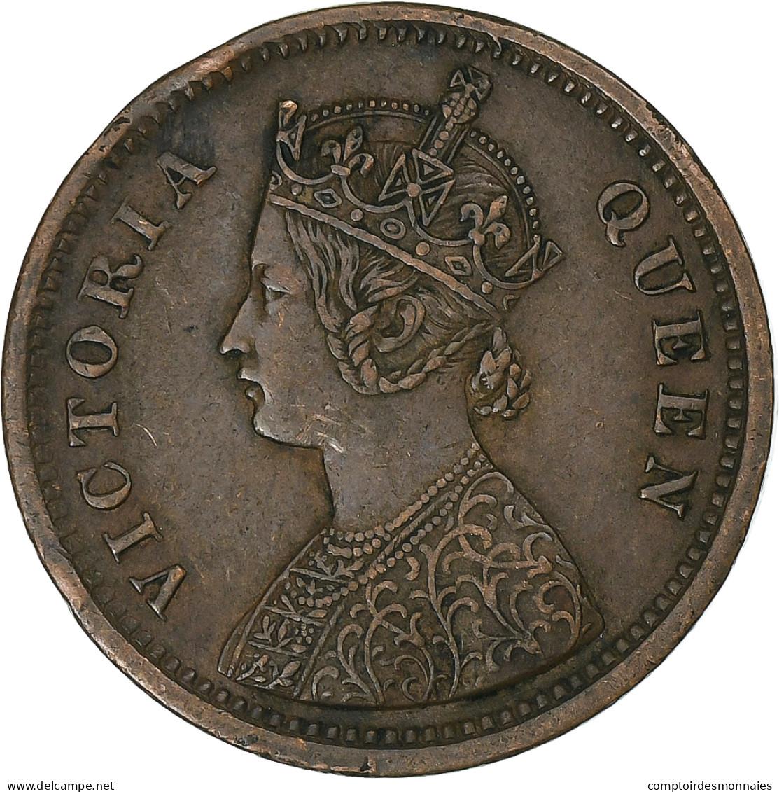 Inde Britannique, Victoria, 1/2 Pice, 1862, Cuivre, TTB+ - Kolonien