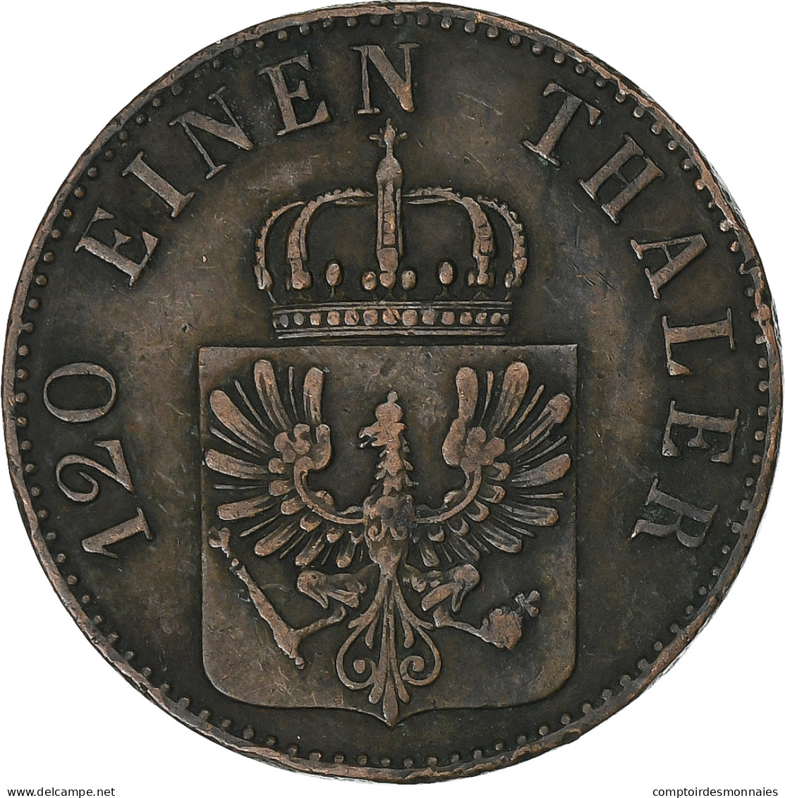 Etats Allemands, PRUSSIA, Friedrich Franz II, 3 Pfenninge, 1852, Berlin, Cuivre - Petites Monnaies & Autres Subdivisions