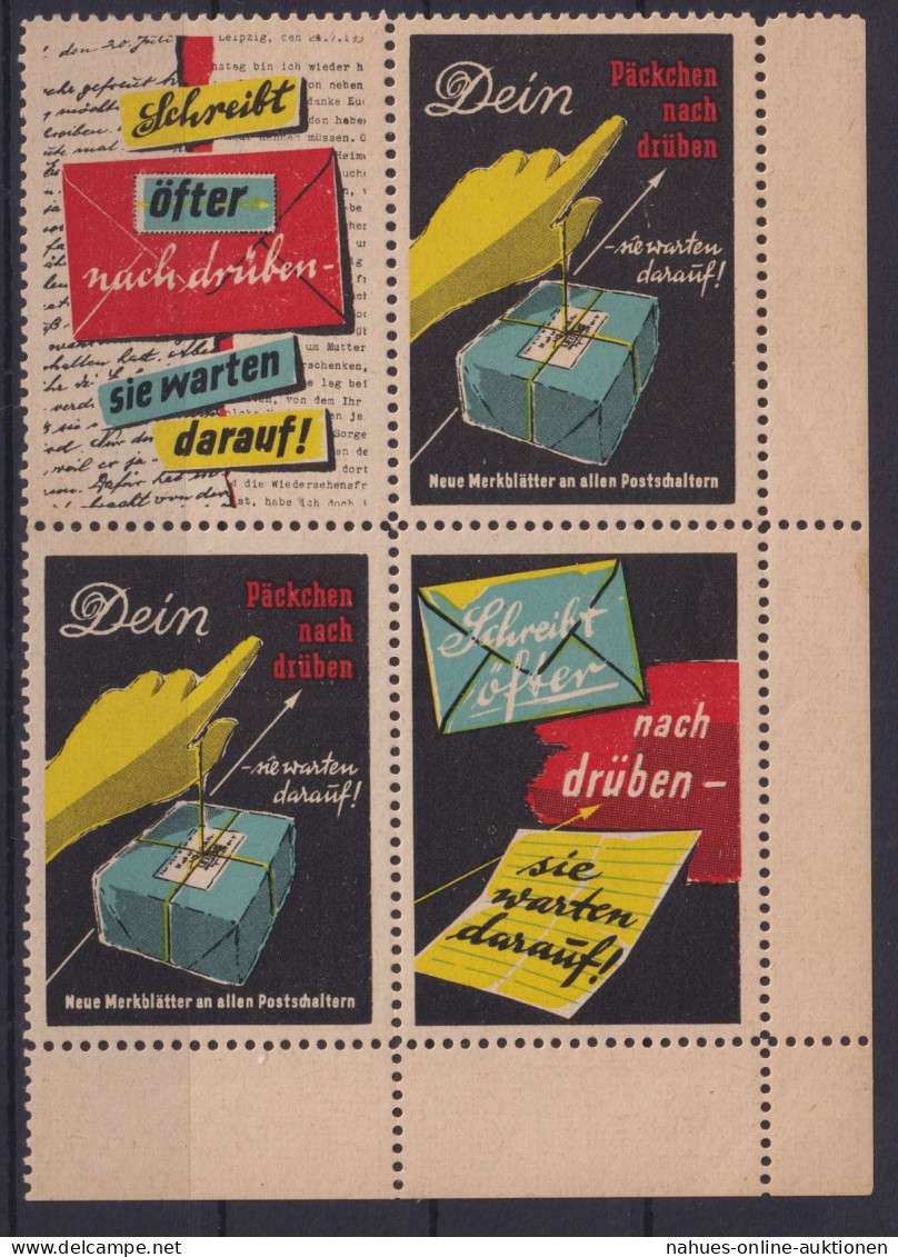 Post Postsache Vignette Cinderella Briefmarke Reklamemarke Schreib Nach Drüben - Non Classés