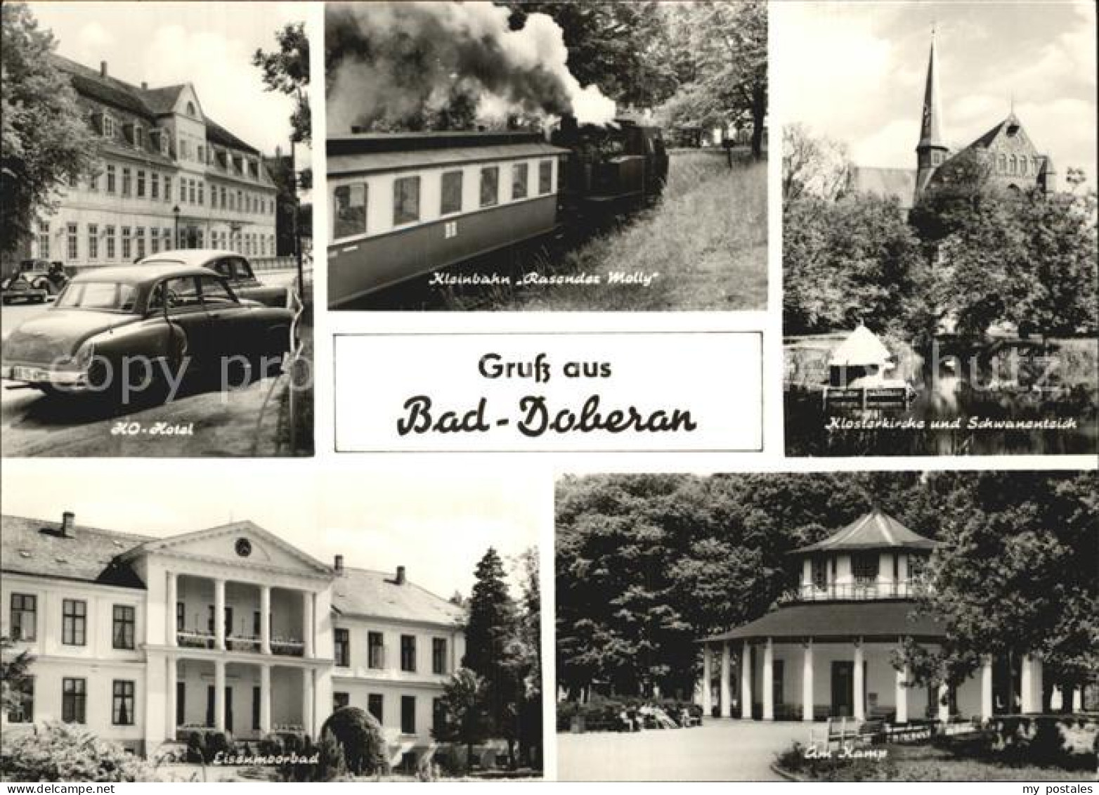 72520289 Doberan Bad HO Hotel Kleinbahn Rasende Molly Klosterkirche Schwanenteic - Heiligendamm