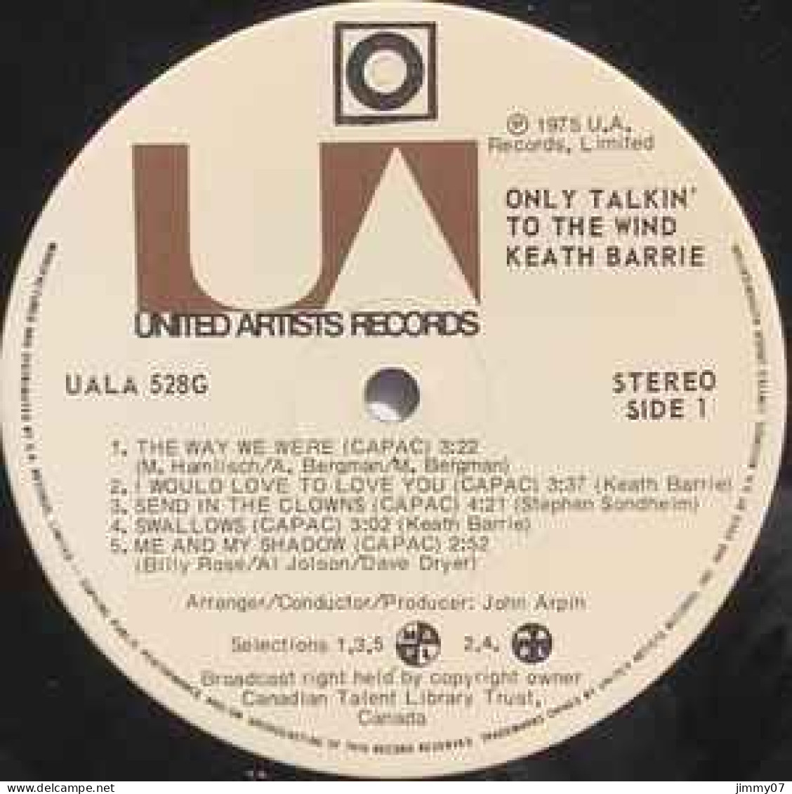 Keath Barrie - Only Talkin' To The Wind (LP, Album) - Disco, Pop