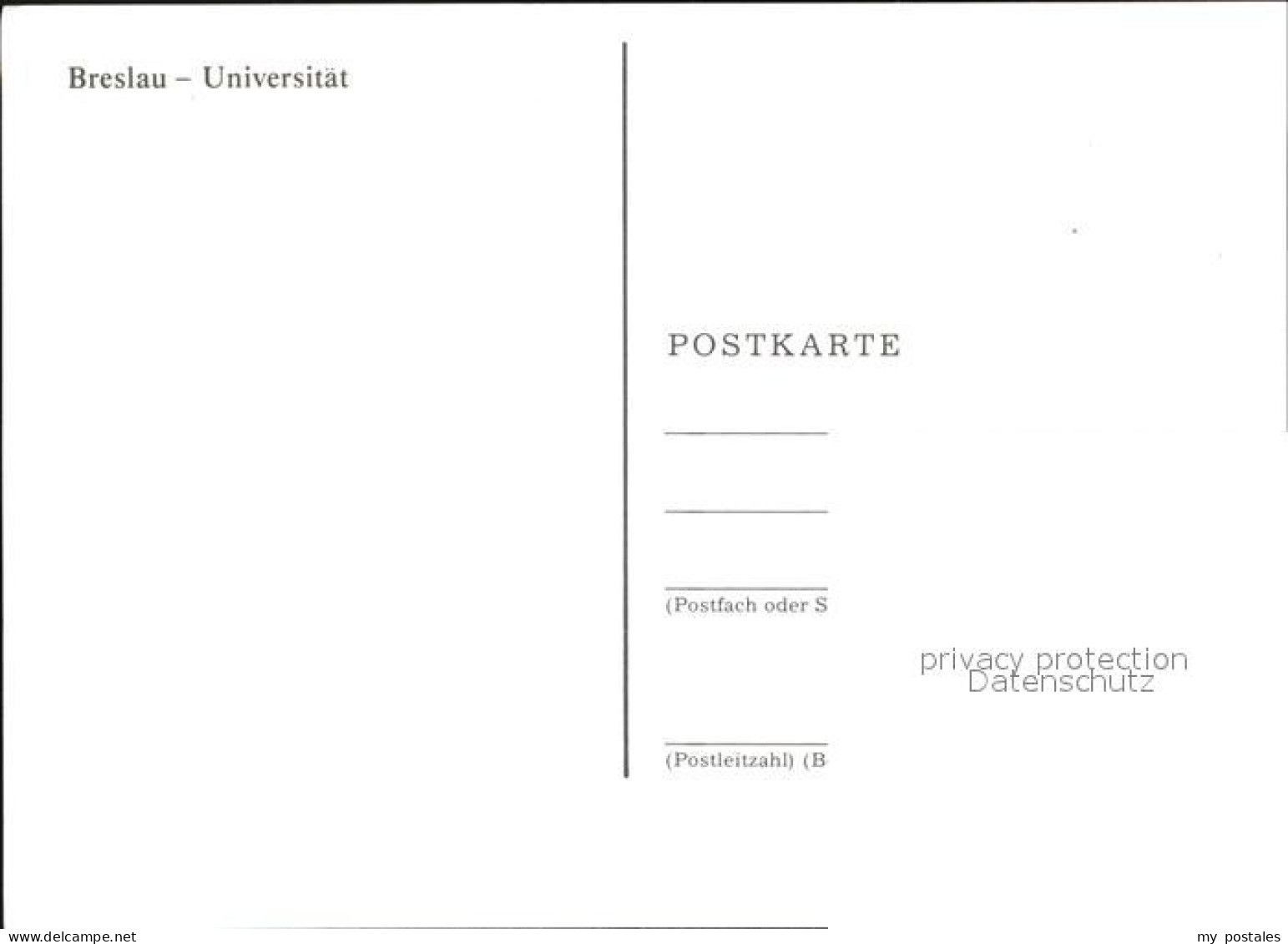 72519737 Breslau Niederschlesien Universitaet Kuenstlerkarte Breslau Niederschle - Polen