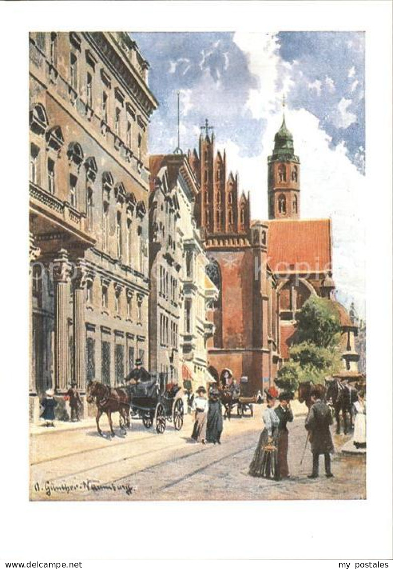 72519727 Breslau Niederschlesien Oberpraesidium Dominikanerkirche Kuenstlerkarte - Pologne
