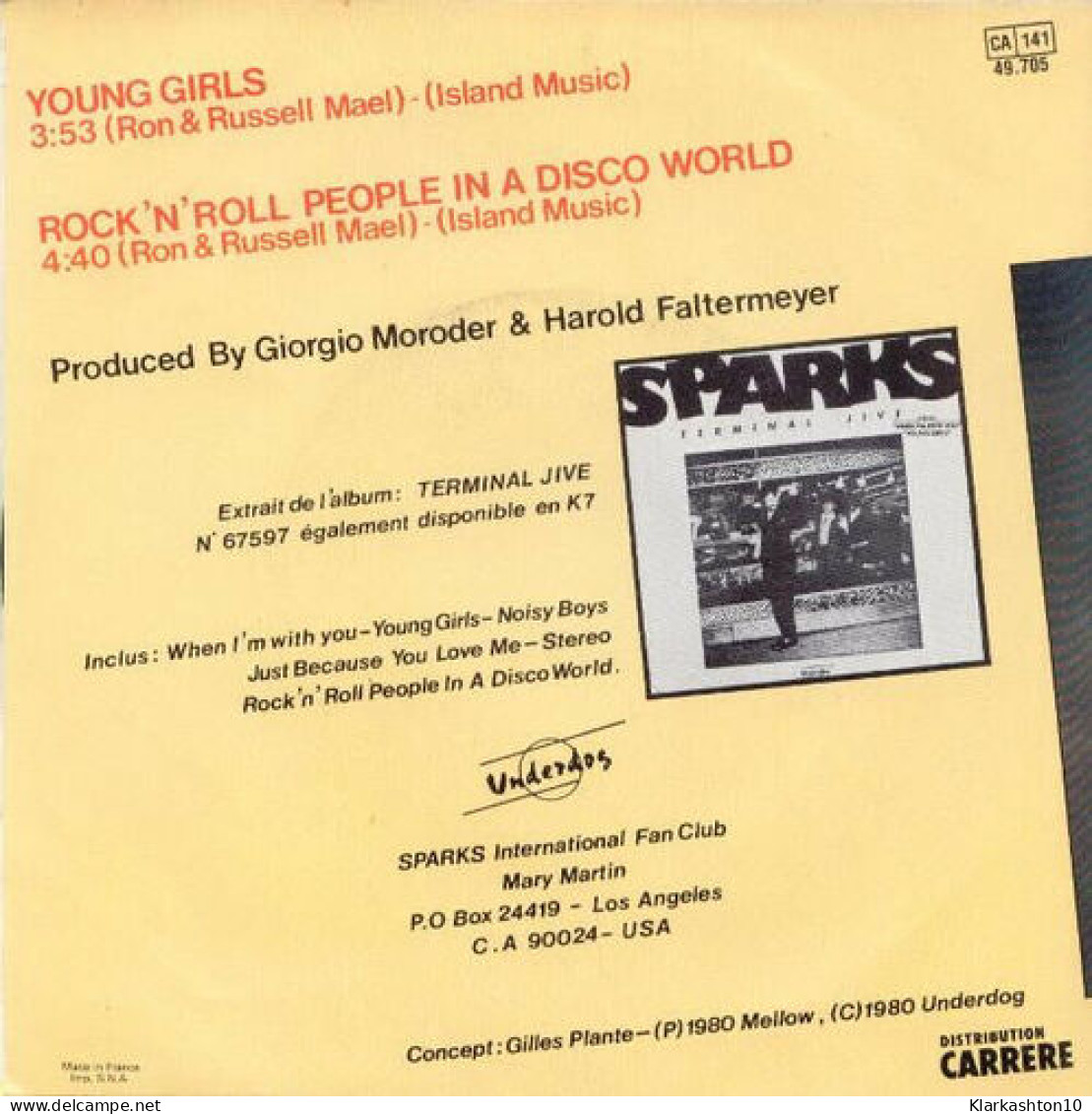 Young Girls / Rock'n'Roll People In A Disco World - Non Classés