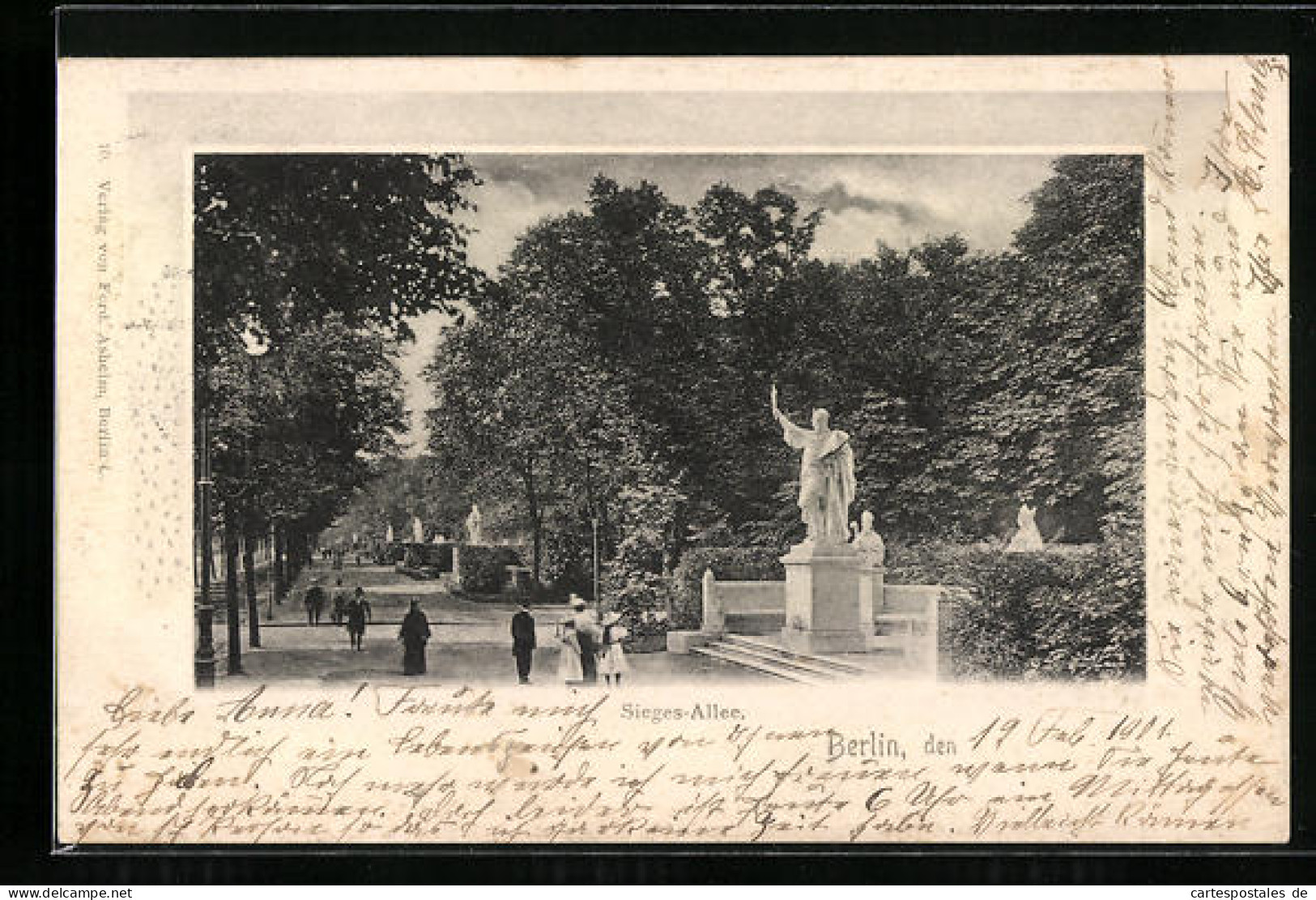 AK Berlin-Tiergarten, Sieges-Allee  - Tiergarten