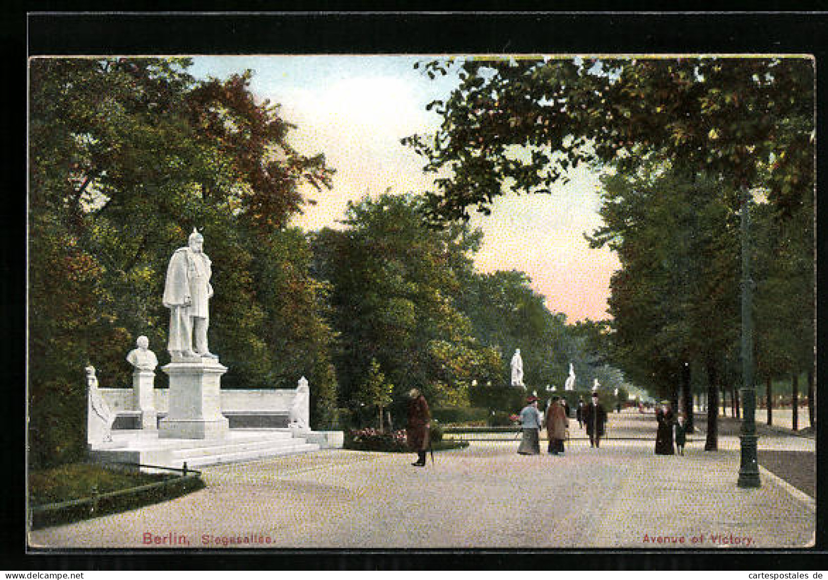 AK Berlin-Tiergarten, Blick In Die Siegesallee  - Tiergarten