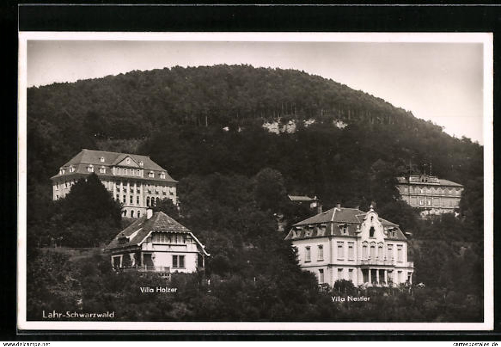 AK Lahr / Schwarzwald, Ortspartie Mit Villa Holzer Und Villa Nestler  - Lahr
