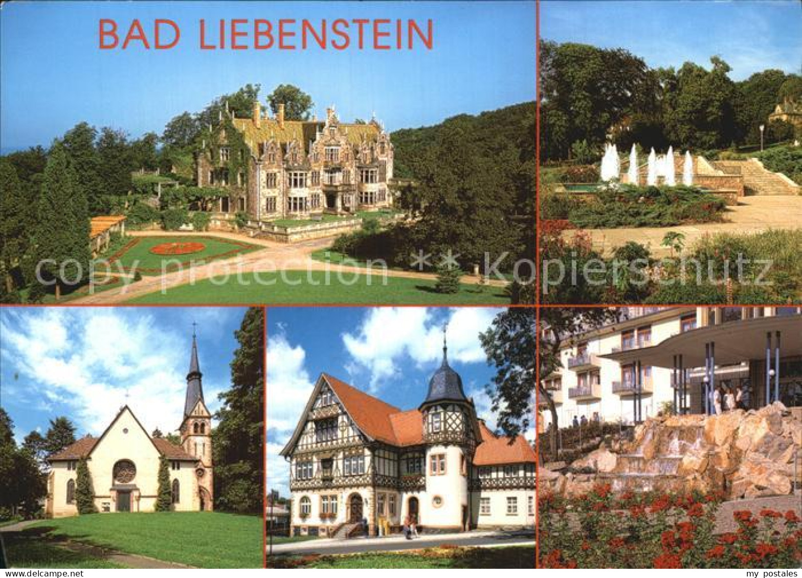 72519591 Bad Liebenstein Schloss Altenstein Rosengarten Evangelische Kirche Post - Bad Liebenstein