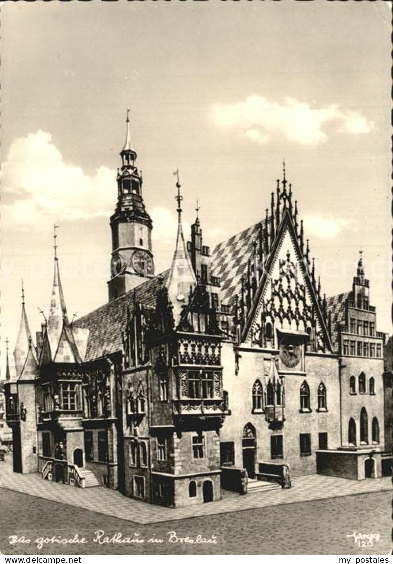 72519565 Breslau Niederschlesien Gotisches Rathaus  - Poland