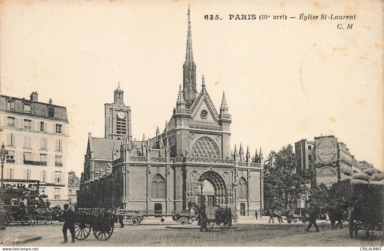 75-PARIS-EGLISE SAINT LAURENT-N°T5308-C/0161 - Eglises