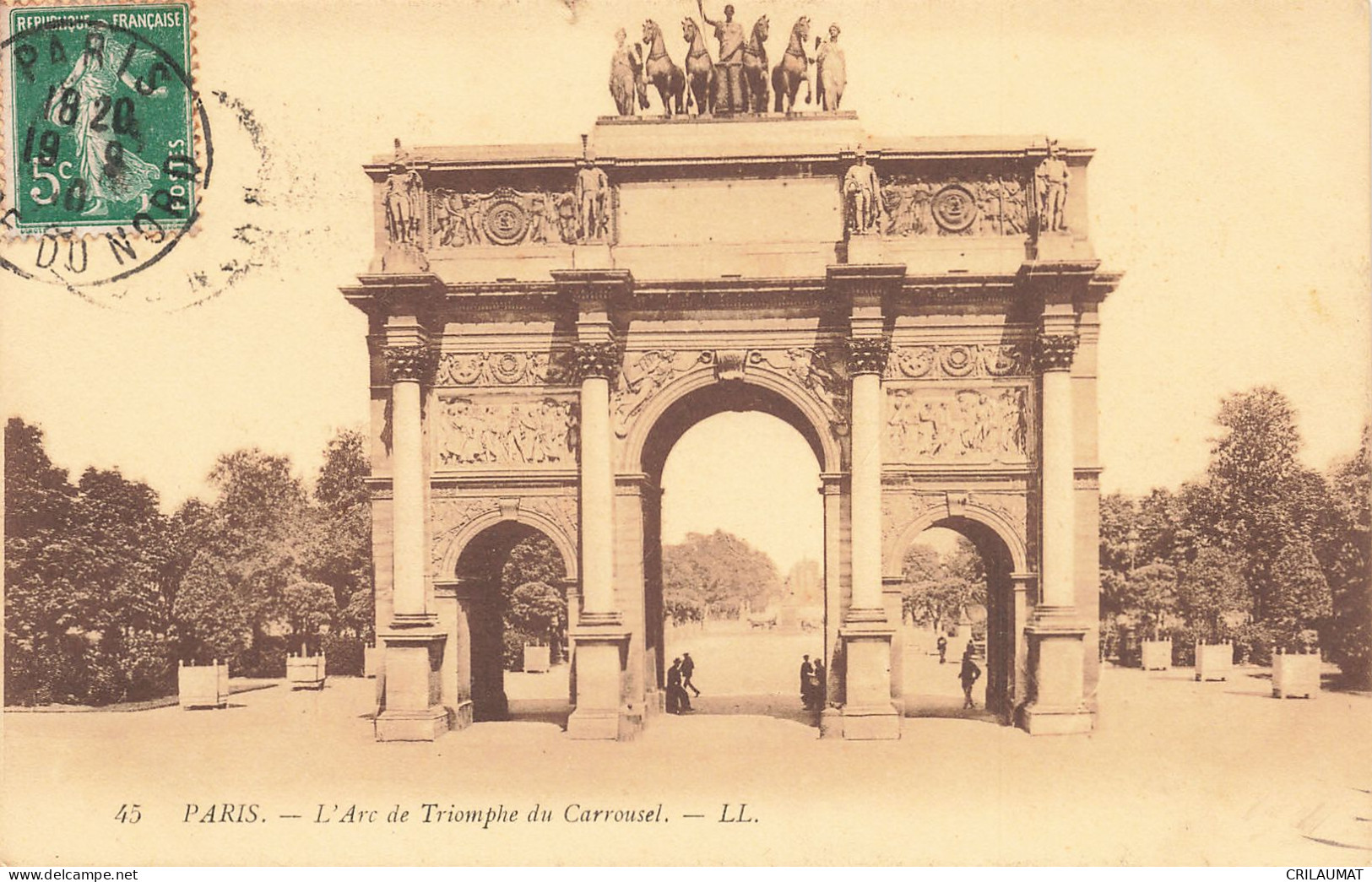 75-PARIS-L ARC DE TRIOMPHE DU CARROUSEL-N°T5308-C/0135 - Arc De Triomphe