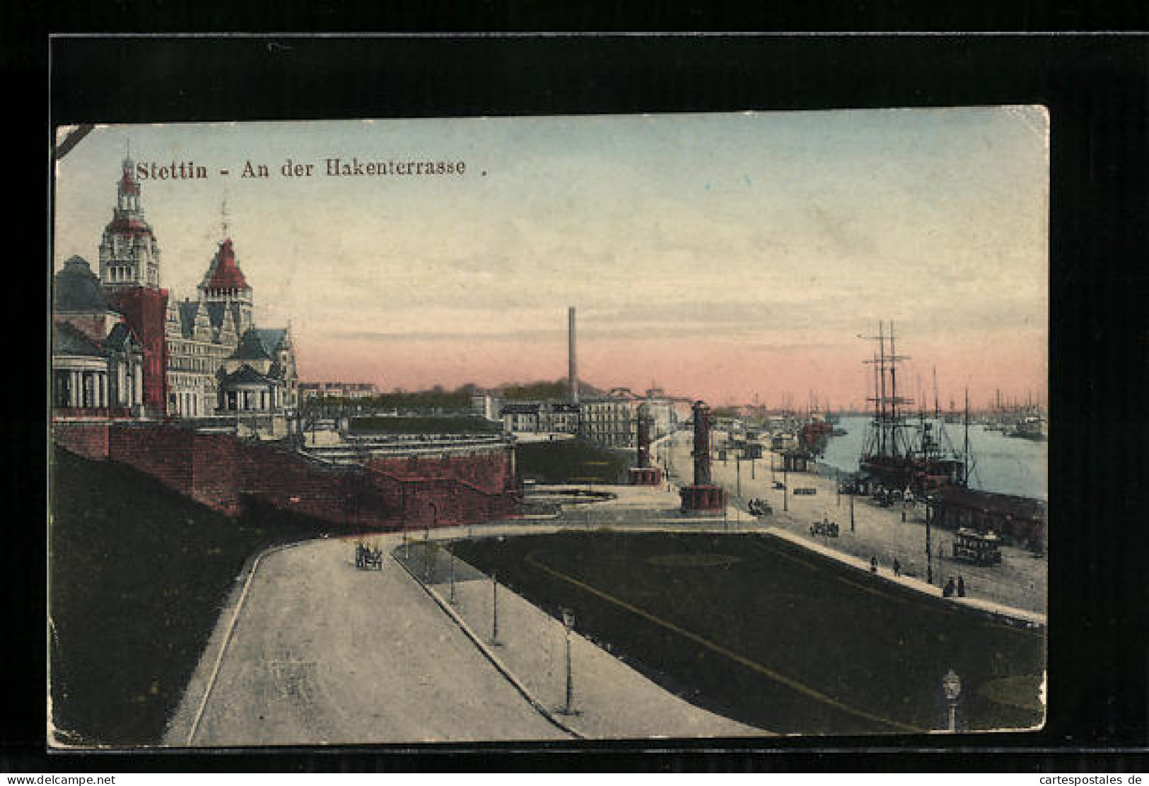 AK Stettin, Hakenterrasse Aus Der Vogelschau  - Pommern