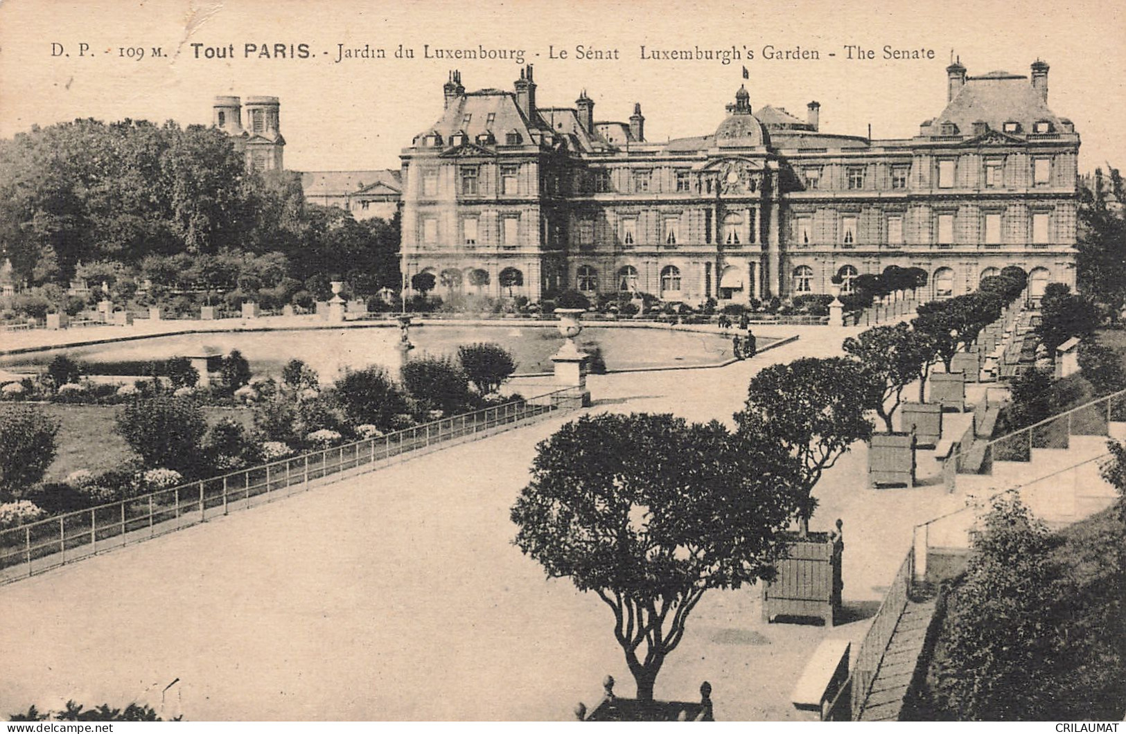 75-PARIS-JARDIN DU Luxembourg LE SENAT-N°T5308-B/0317 - Parques, Jardines