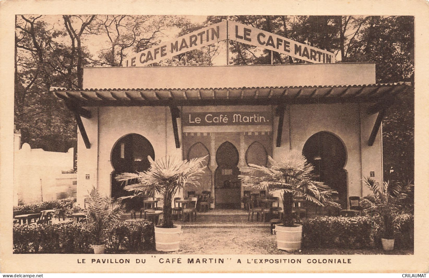 75-PARIS-EXPOSITION COLONIALE LE PAVILLON DU CAFE MARTIN-N°T5308-B/0289 - Exhibitions