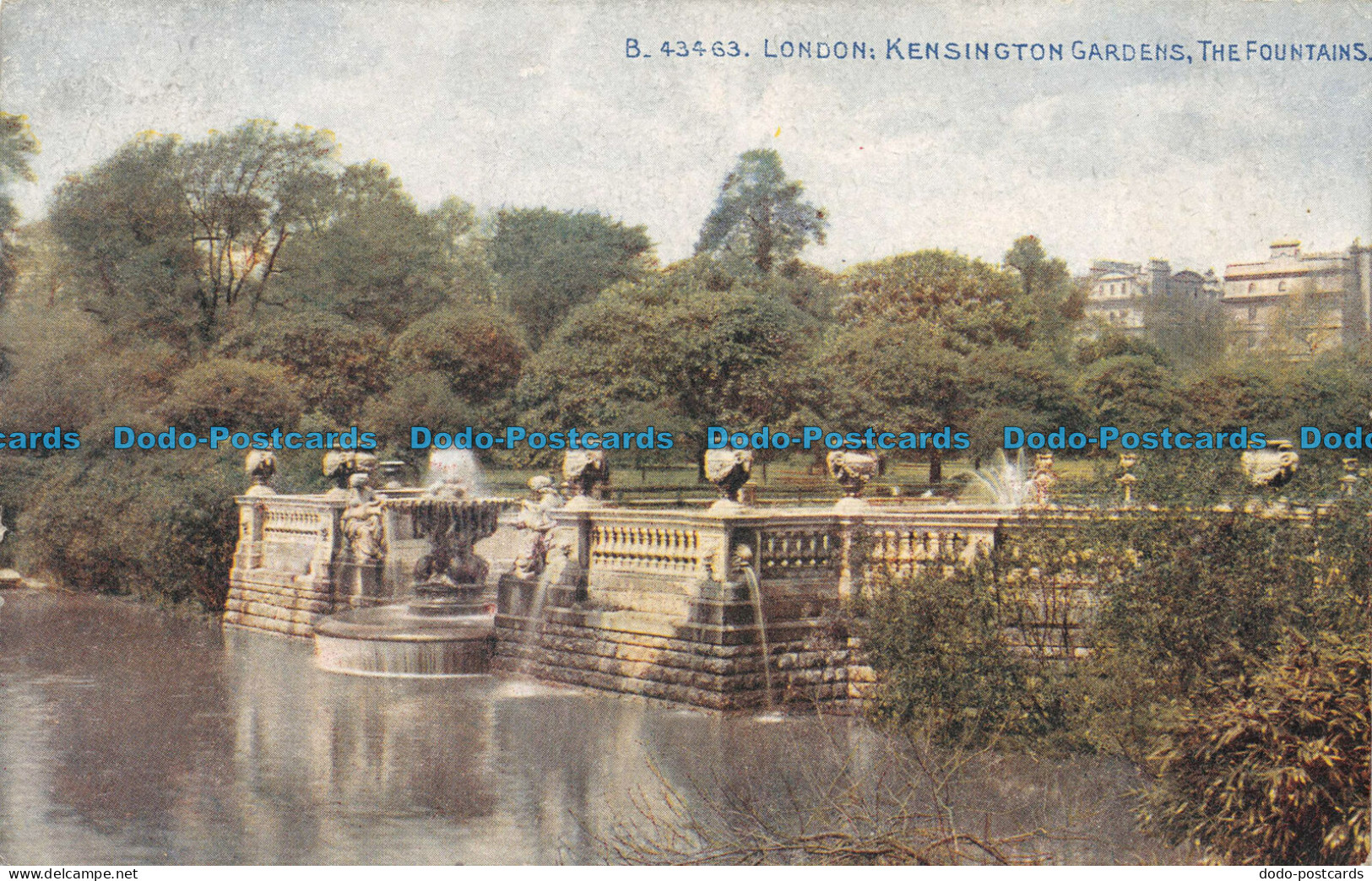 R059201 London. Kensington Gardens. The Fountains. Celesque Series. Photochrom - Other & Unclassified