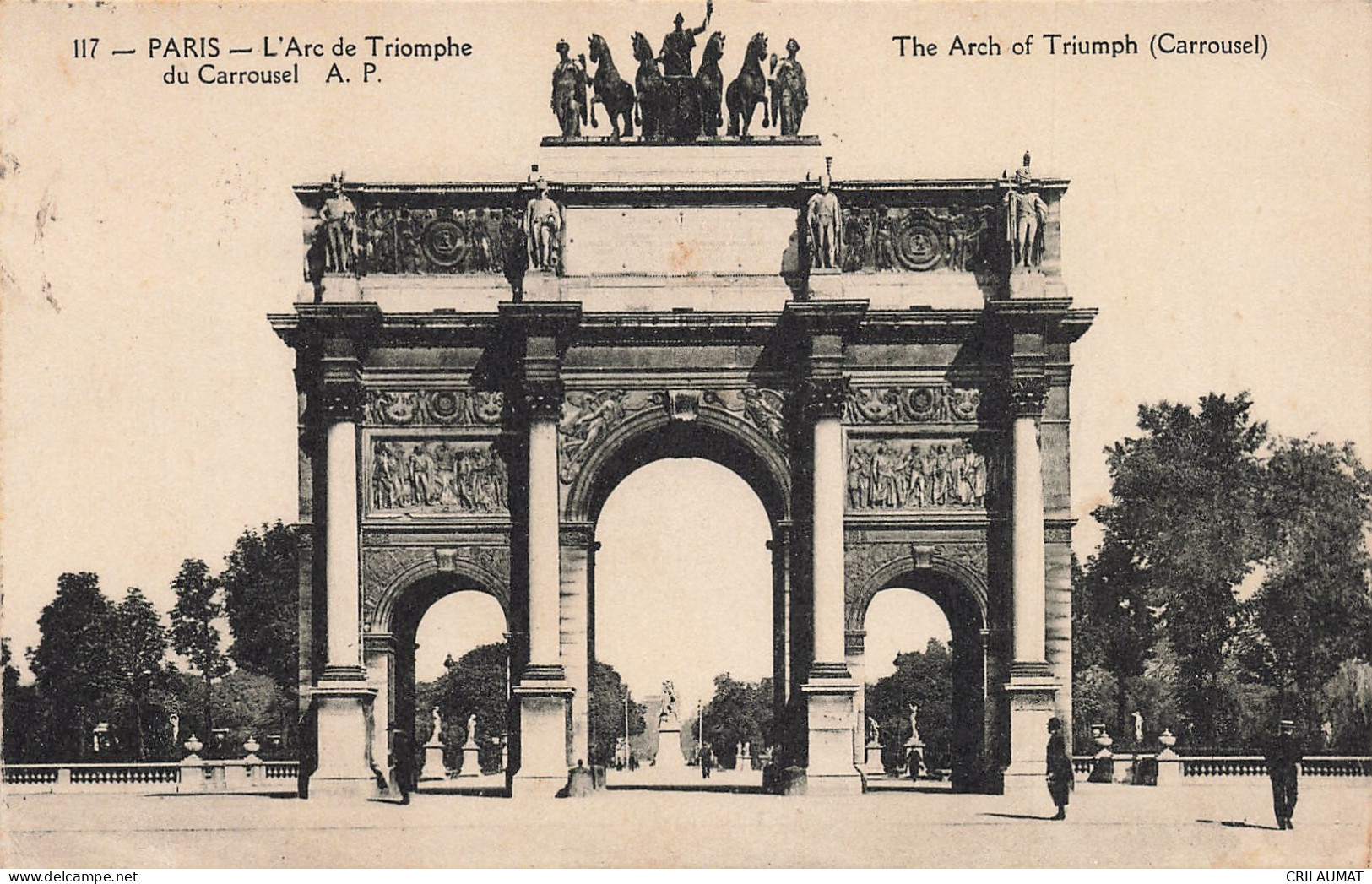 75-PARIS-L ARC DE TRIOMPHE DU CARROUSEL-N°T5308-E/0325 - Arc De Triomphe