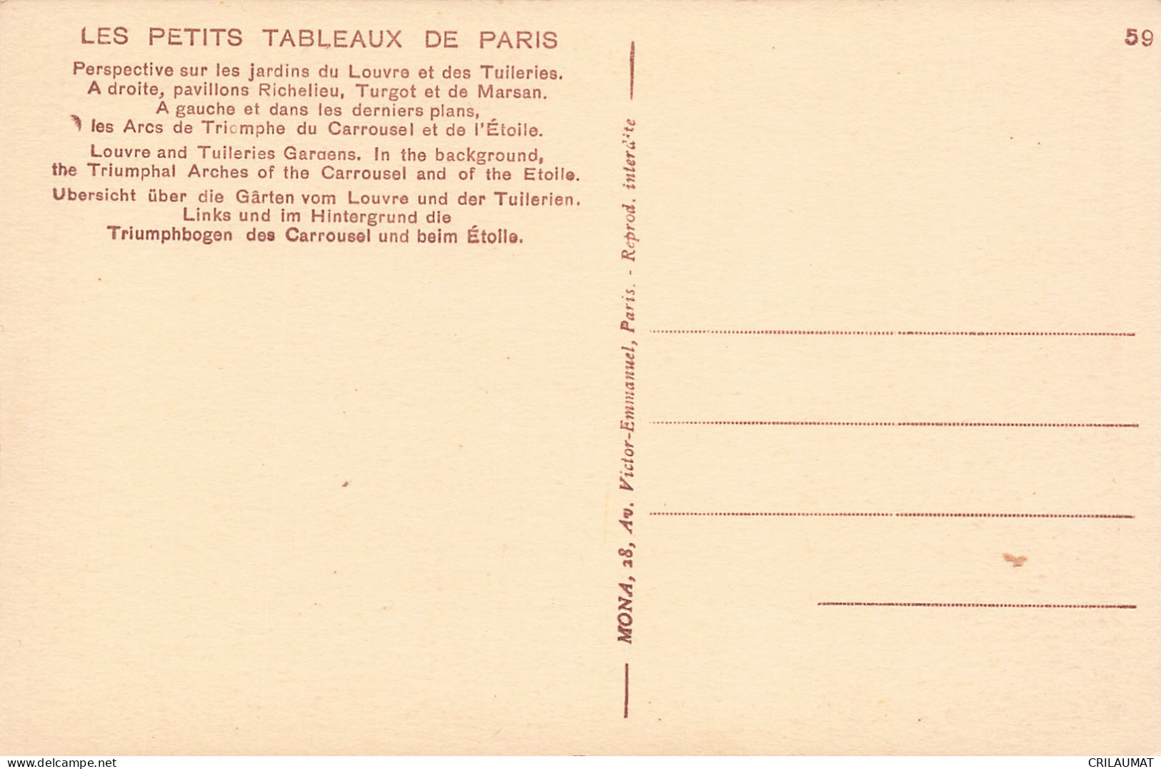 75-PARIS-JARDINS DU LOUVRE ET LES TUILERIES-N°T5308-E/0227 - Parcs, Jardins