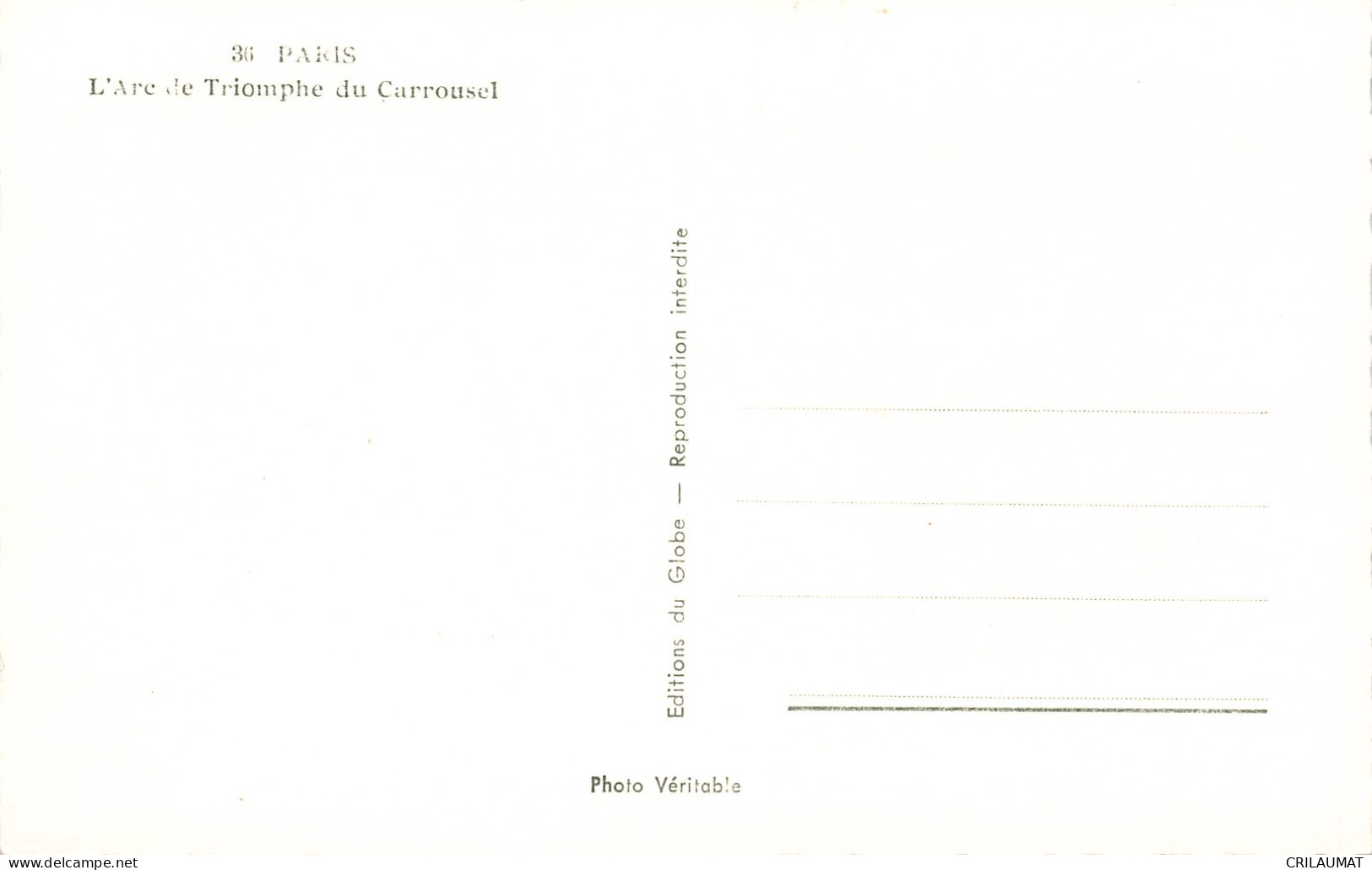 75-PARIS-L ARC DE TRIOMPHE DU CARROUSEL-N°T5308-E/0081 - Arc De Triomphe