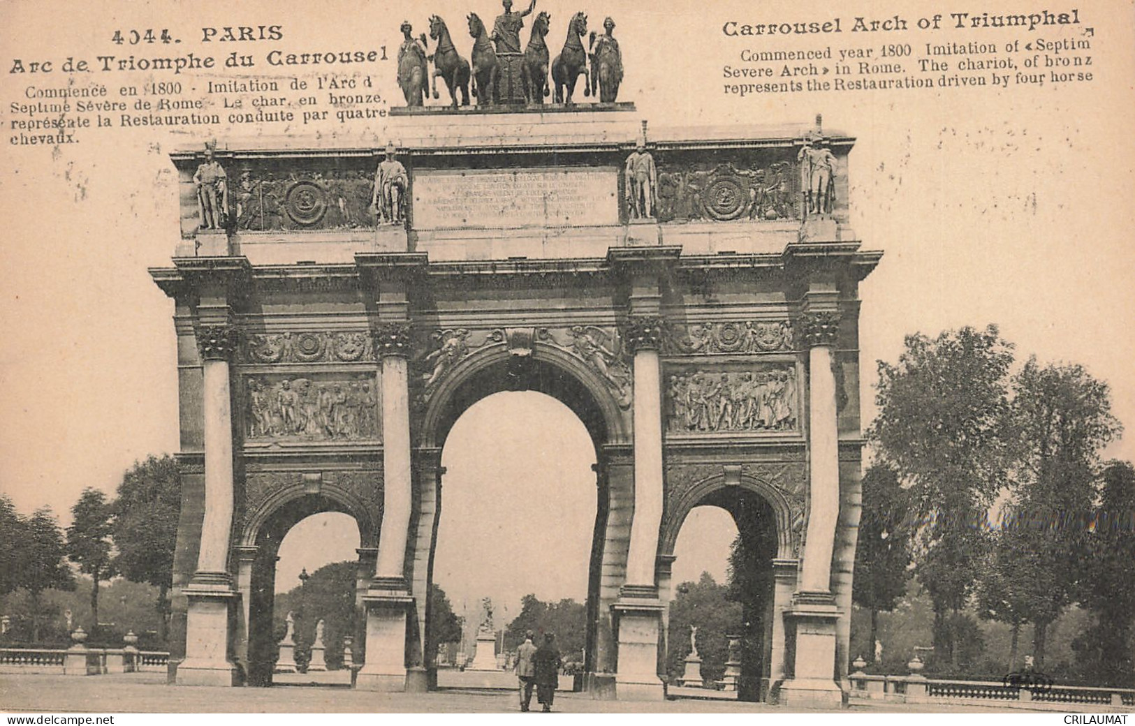 75-PARIS-ARC DE TRIOMPHE DU CARROUSEL-N°T5308-D/0331 - Triumphbogen