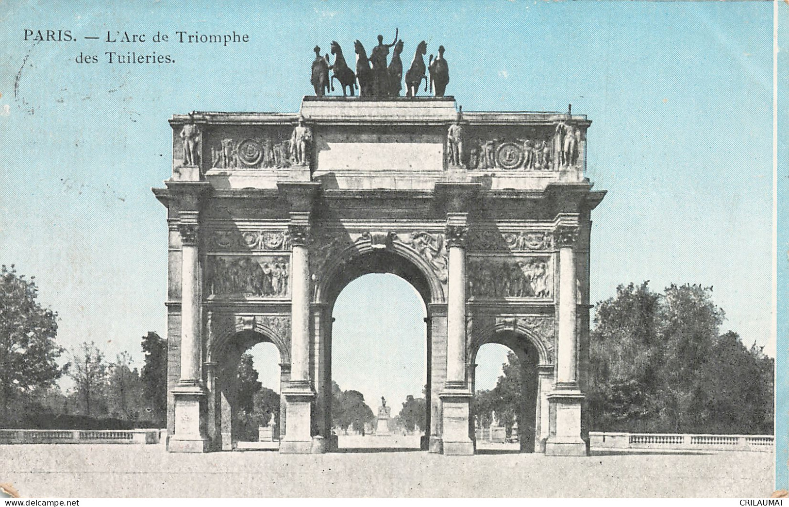 75-PARIS-L ARC DE TRIOMPHE DES TUILERIES-N°T5308-D/0325 - Triumphbogen