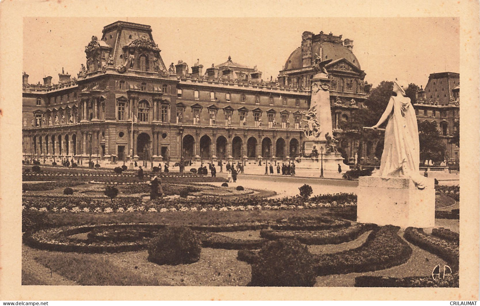 75-PARIS-JARDIN DES TUILERIES ET LE LOUVRE-N°T5308-D/0131 - Parcs, Jardins