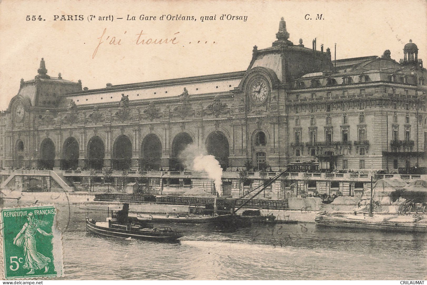 75-PARIS-LA GARE D ORLEANS QUAI D ORSAY-N°T5308-D/0021 - Métro Parisien, Gares