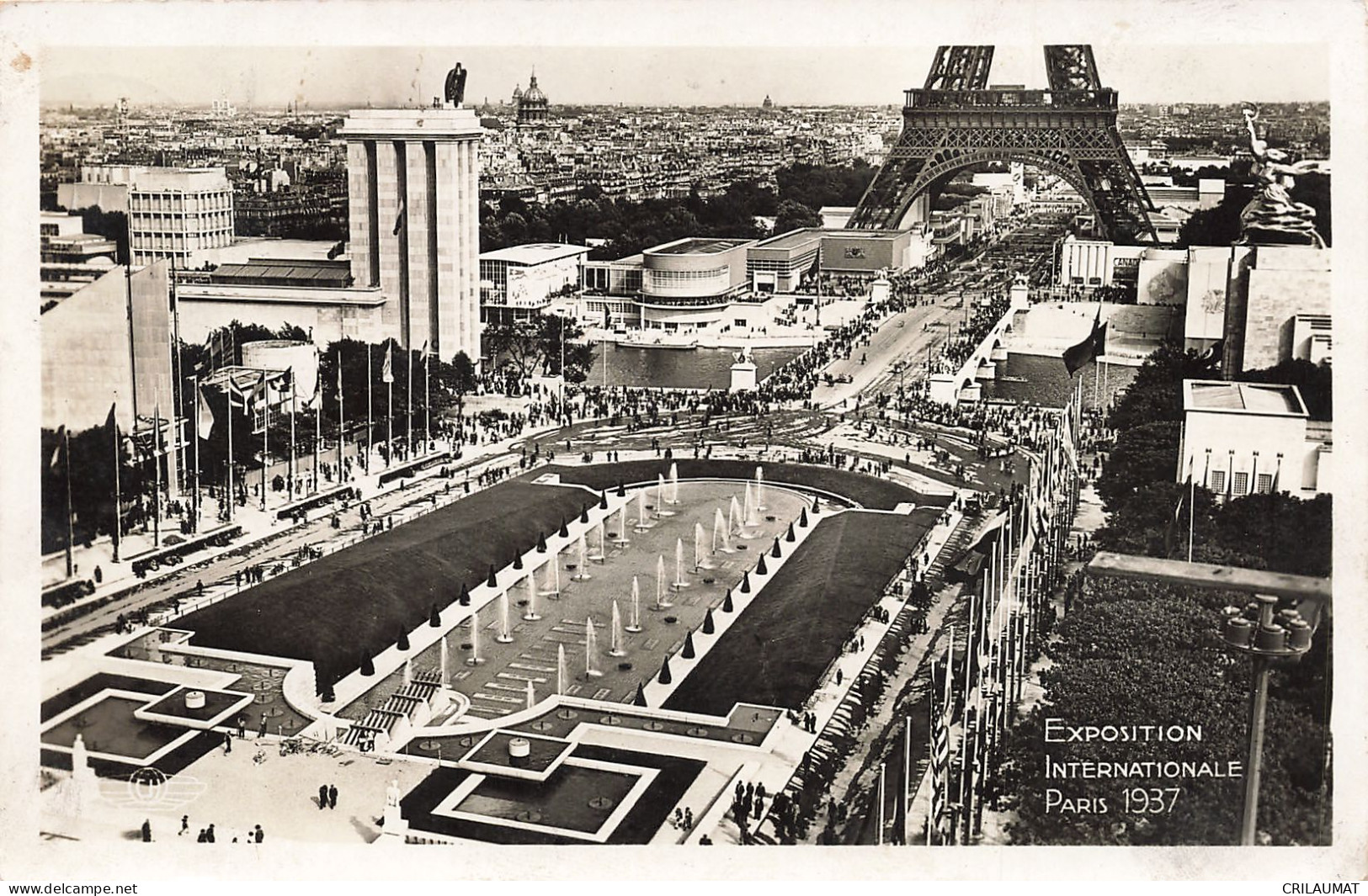 75-PARIS-EXPOSITION INTERNATIONALE 1937 BASSIN DU TROCADERO-N°T5308-C/0357 - Mostre