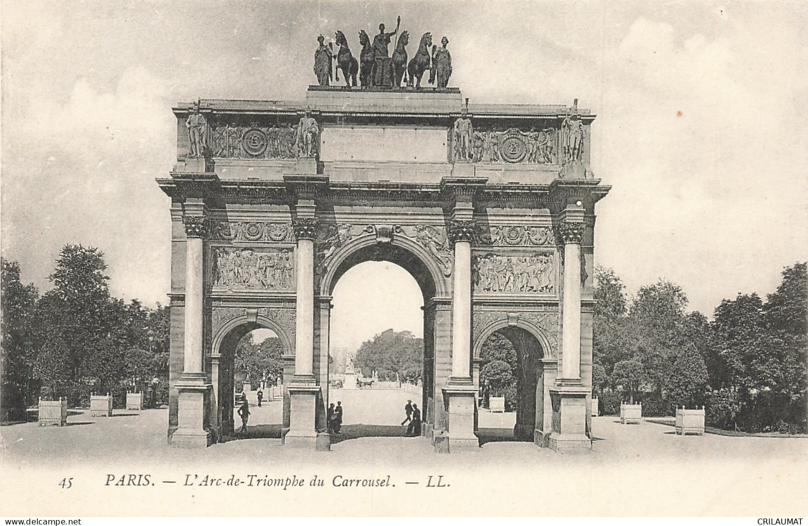 75-PARIS-L ARC DE TRIOMPHE DU CARROUSEL-N°T5308-C/0325 - Arc De Triomphe