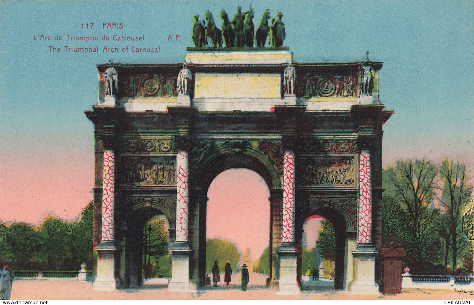 75-PARIS-L ARC DE TRIOMPHE DU CARROUSEL-N°T5308-C/0293 - Triumphbogen