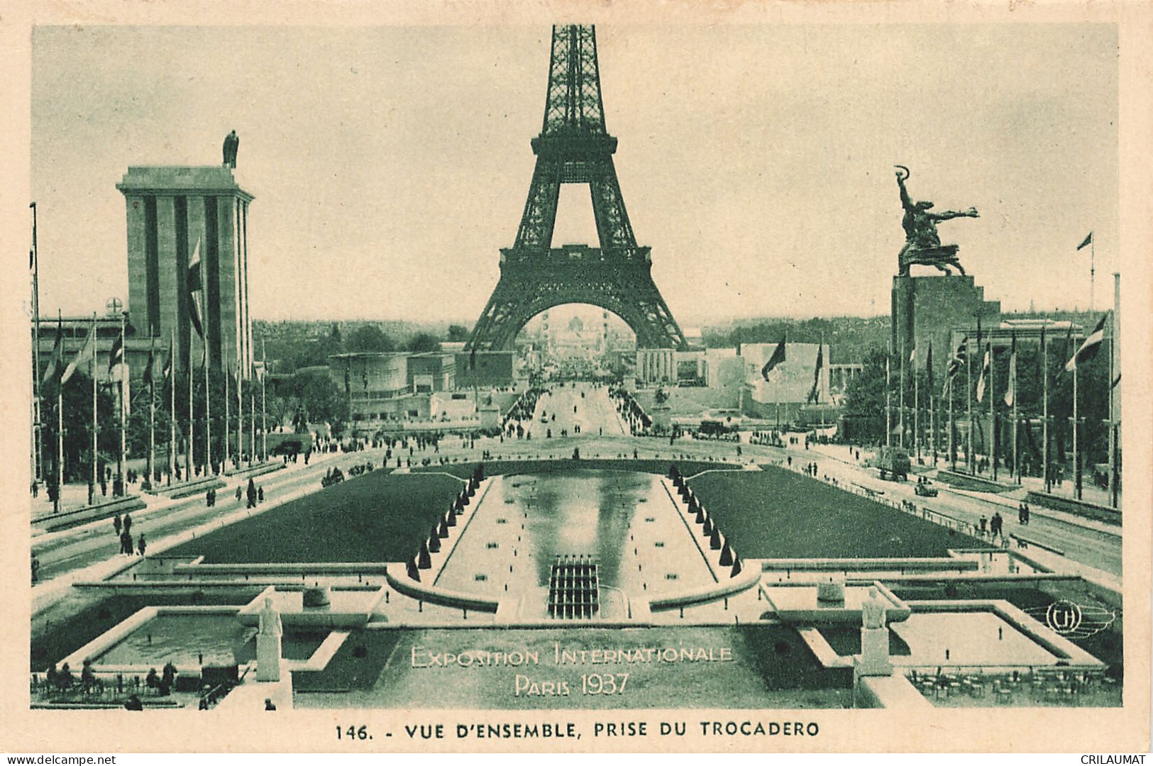 75-PARIS-EXPOSITION INTERNATIONALE 1937 LA TOUR EIFFEL-N°T5308-H/0175 - Expositions