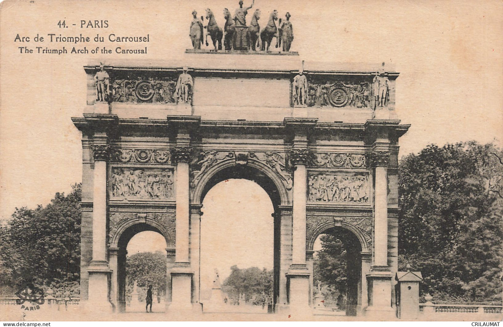 75-PARIS-ARC DE TRIOMPHE DU CARROUSEL-N°T5308-H/0179 - Arc De Triomphe