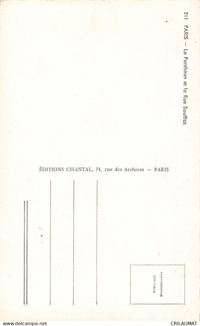75-PARIS-LE PANTHEON ET LA RUE SOUFFLOT-N°T5308-G/0259 - Pantheon
