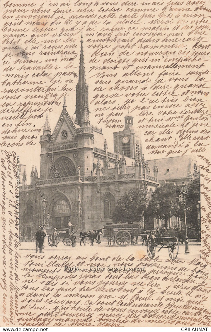 75-PARIS-EGLISE SAINT LAURENT-N°T5308-G/0067 - Kirchen