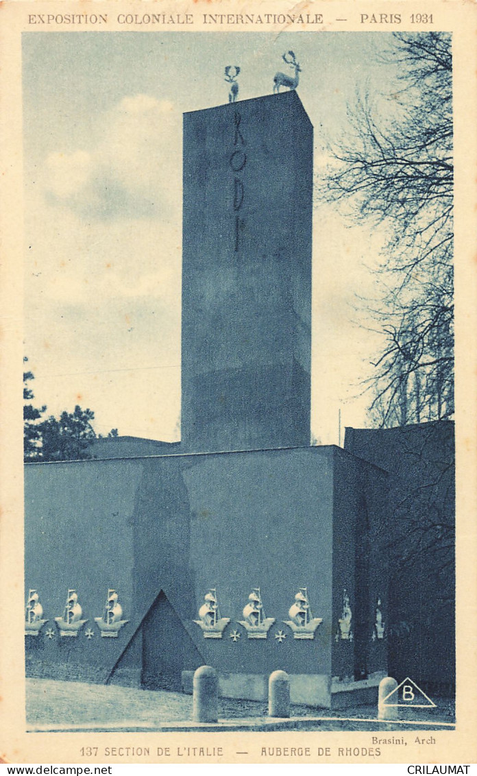 75-PARIS-EXPOSTITION COLONIALE INTERNATIONALE 1931 SECTION Italie-N°T5308-G/0035 - Mostre