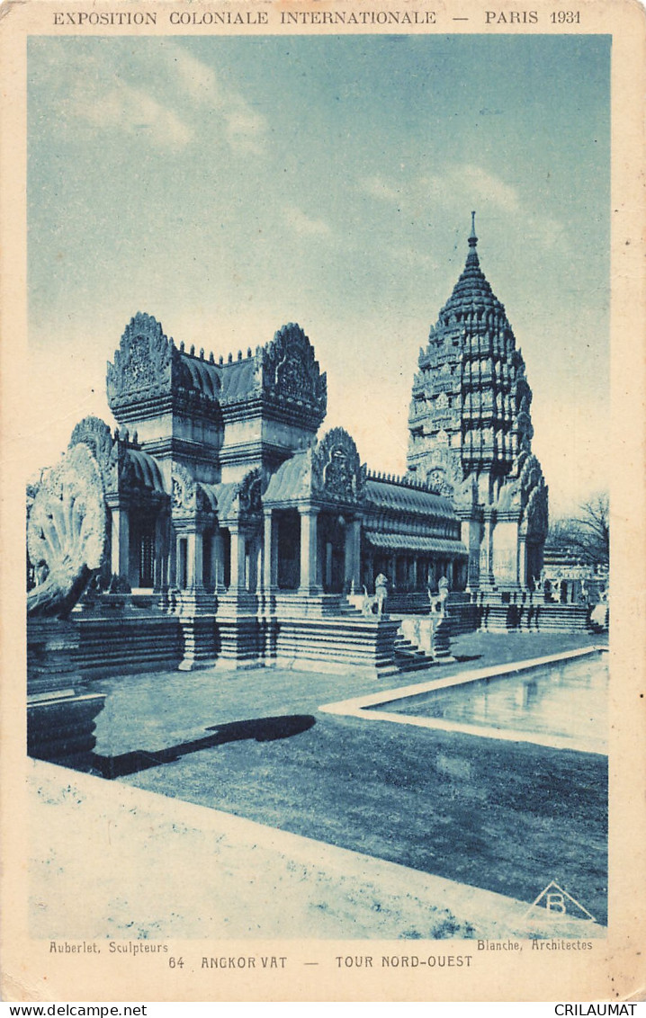 75-PARIS-EXPOSTITION COLONIALE INTERNATIONALE 1931 ANGKOR VAT-N°T5308-G/0027 - Exhibitions