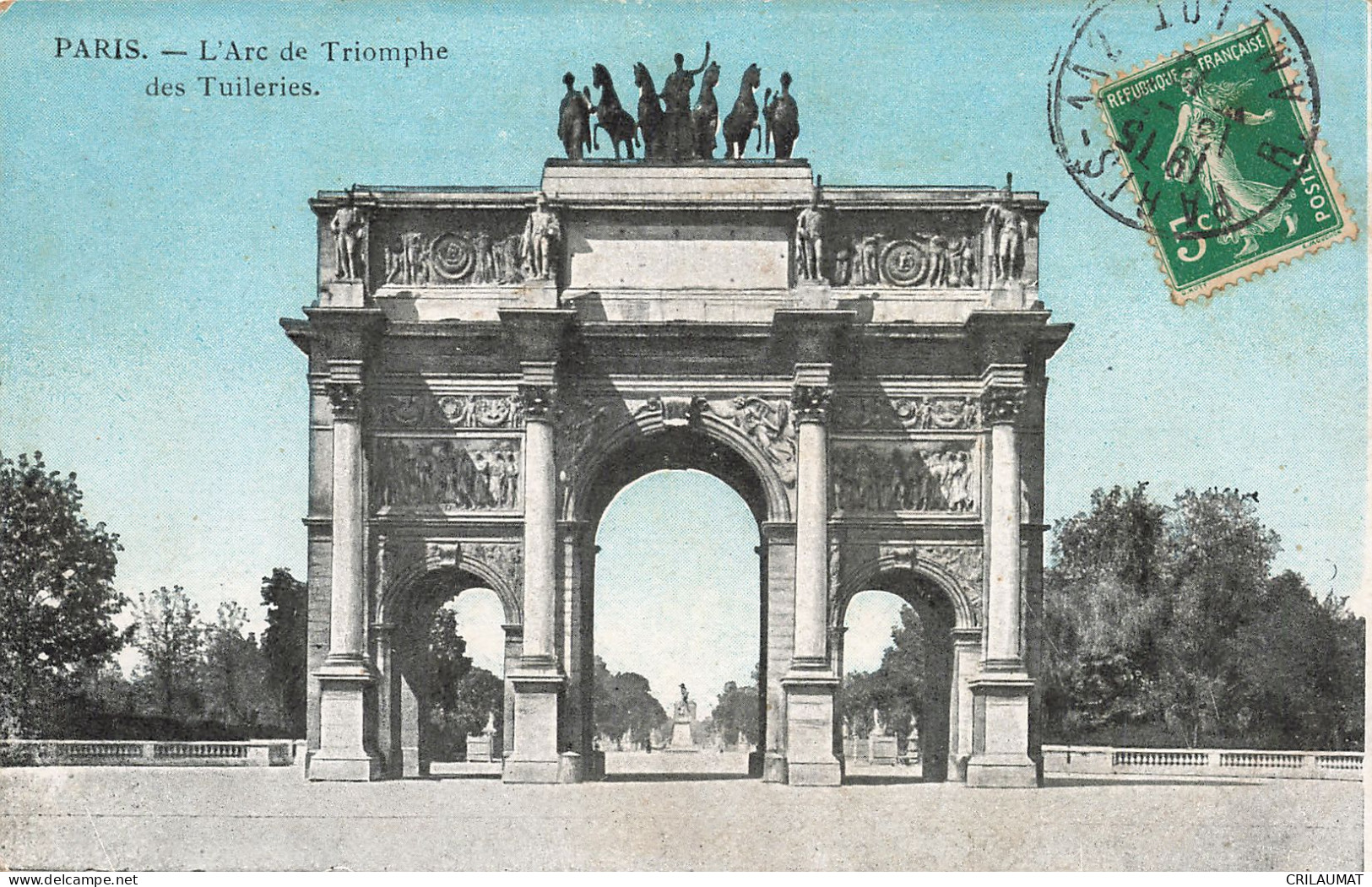 75-PARIS-L ARC DE TRIOMPHE DES TUILERIES-N°T5308-F/0383 - Arc De Triomphe