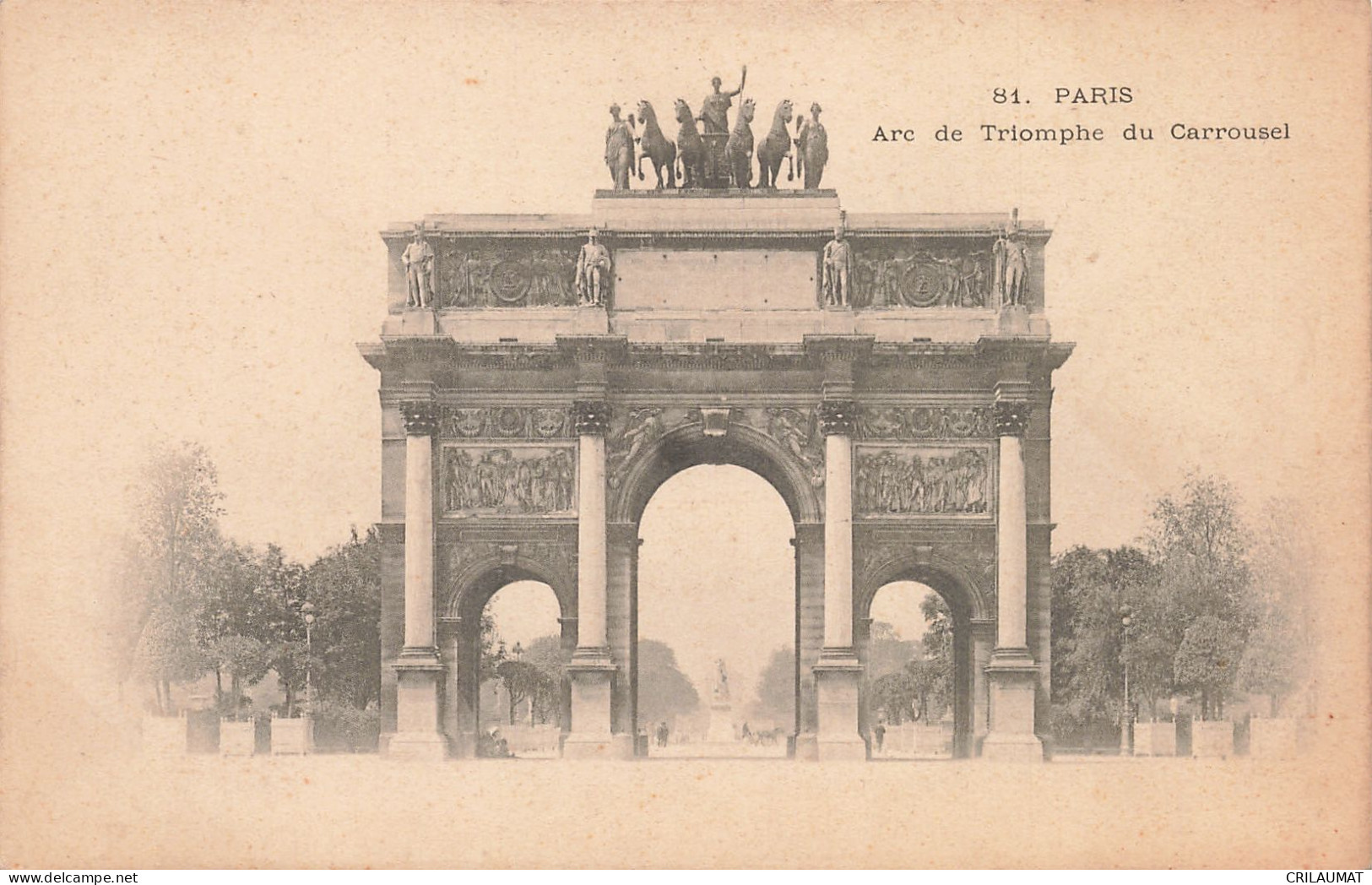 75-PARIS-ARC DE TRIOMPHE DU CARROUSEL-N°T5308-F/0243 - Arc De Triomphe