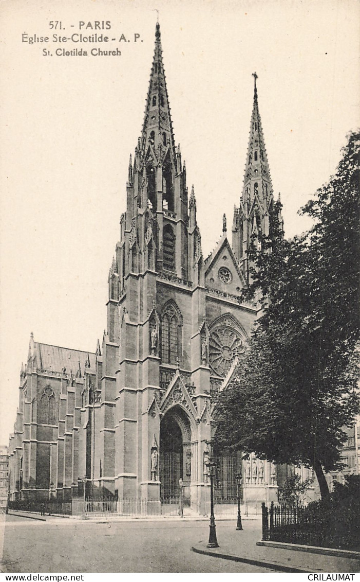 75-PARIS-EGLISE SAINTE CLOTILDE-N°T5308-F/0011 - Churches