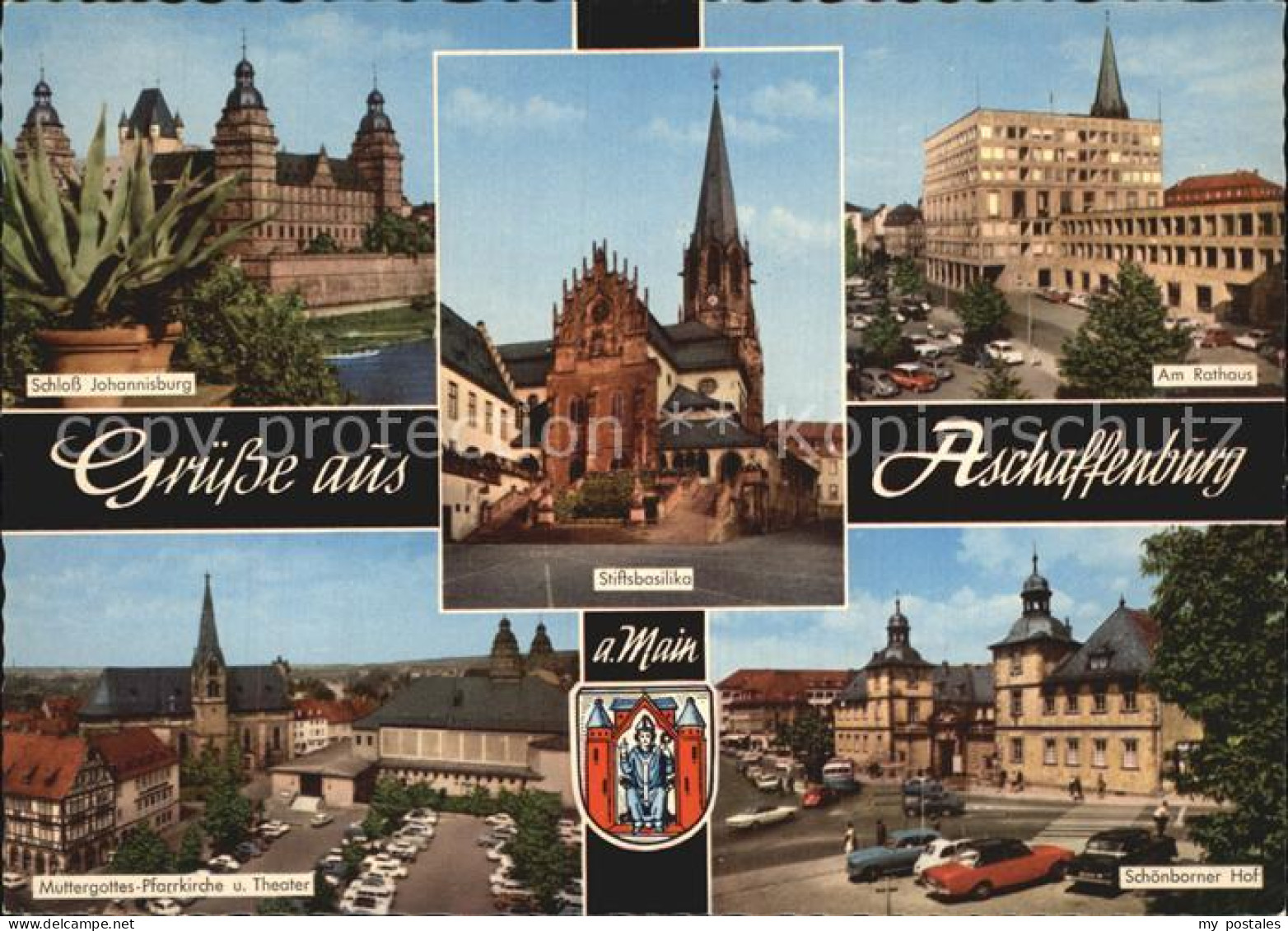 72519438 Aschaffenburg Main Schloss Johannisburg Rathaus Muttergottes Pfarrkirch - Aschaffenburg