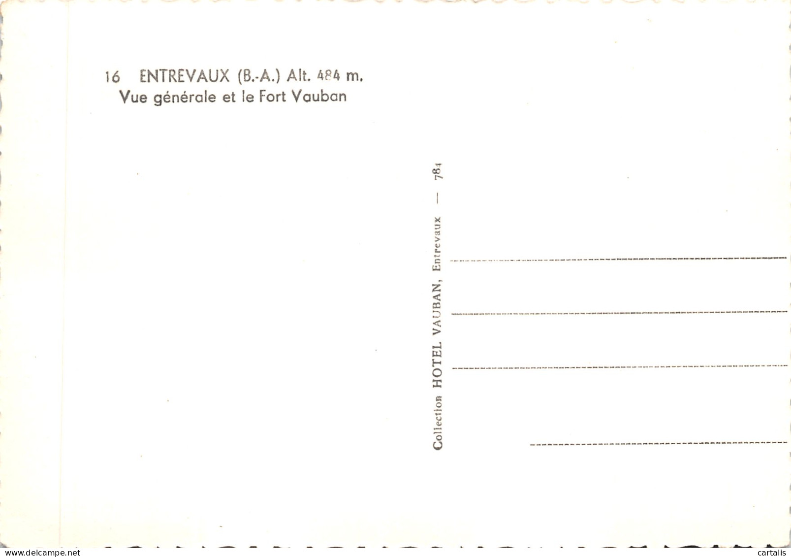 04-ENTREVAUX-N 586-B/0327 - Other & Unclassified