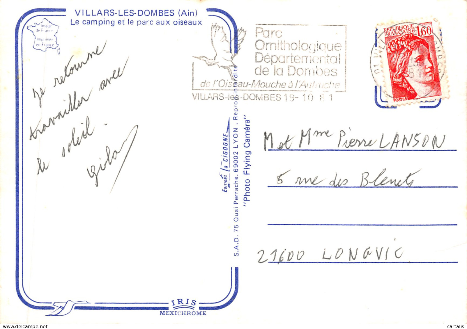 01-VILLARS LES DOMBES-N 586-A/0319 - Villars-les-Dombes