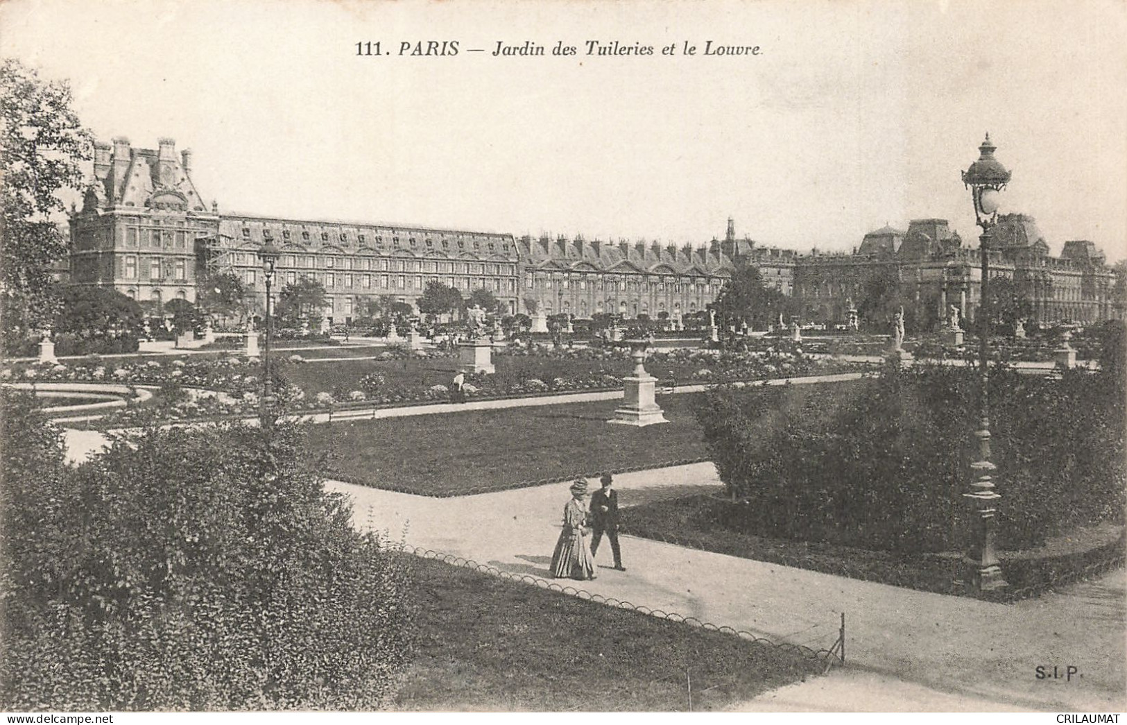 75-PARIS-JARDIN DES TUILERIES ET LE LOUVRE-N°T5308-H/0205 - Parcs, Jardins