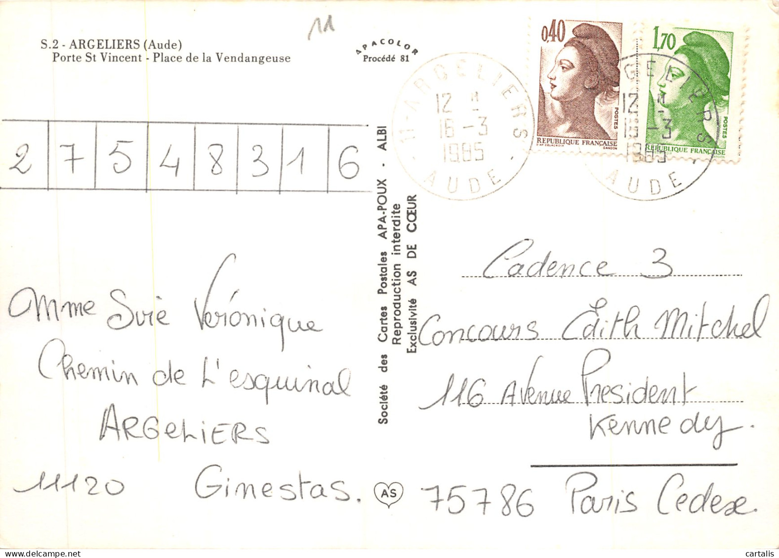 11-ARGELIERS-N 587-B/0053 - Other & Unclassified